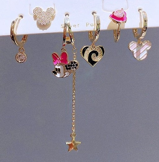 Aretes Minnie Huggies (con 6)