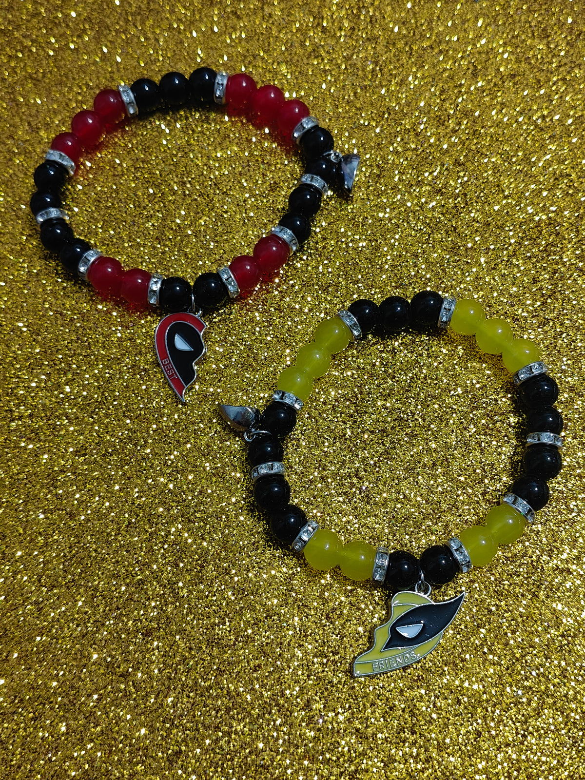 Pulseras cuentas Deadpooo & Wolverine ♥️💛