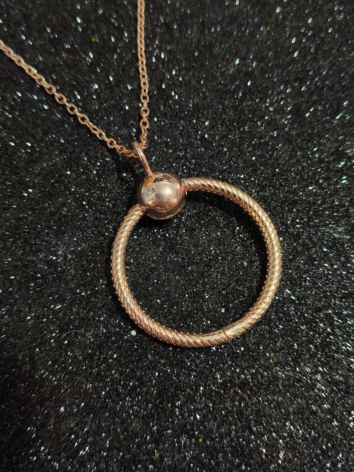 Collar para charms redondo gold rose