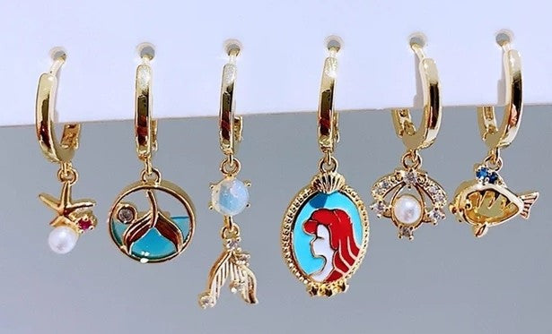 Aretes Princesas Huggies (con 6)