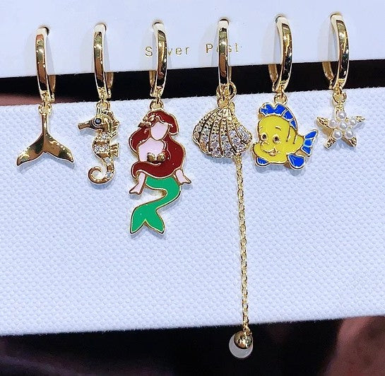 Aretes Princesas Huggies (con 6)