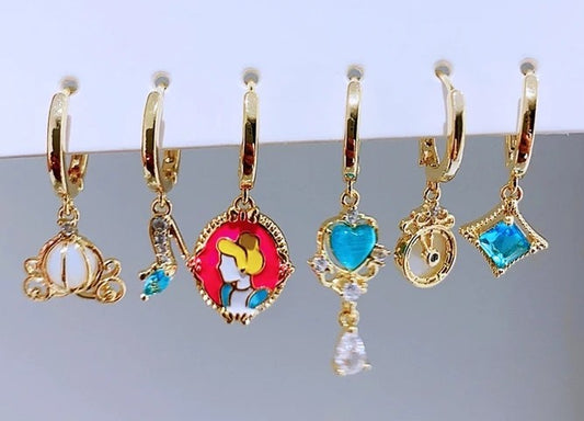 Aretes Princesas Huggies (con 6)