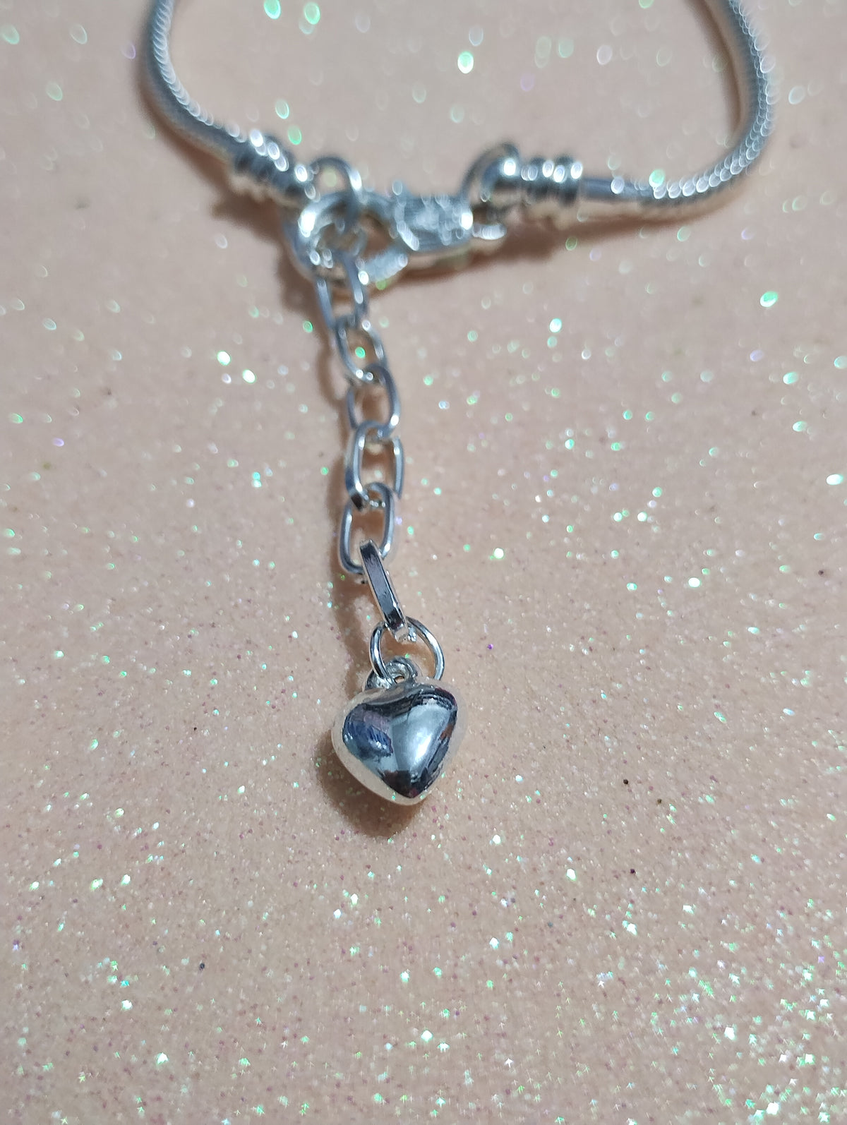Brazalete Corazón con eslabón (Acero)