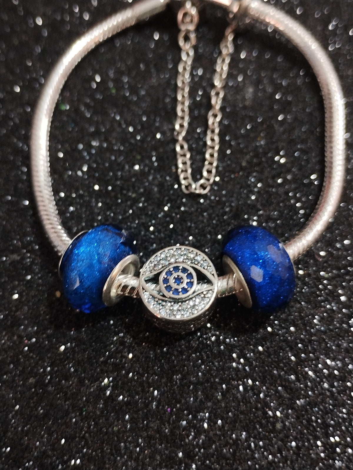 Brazalete Mano de Fátima 🍀 (Plata)