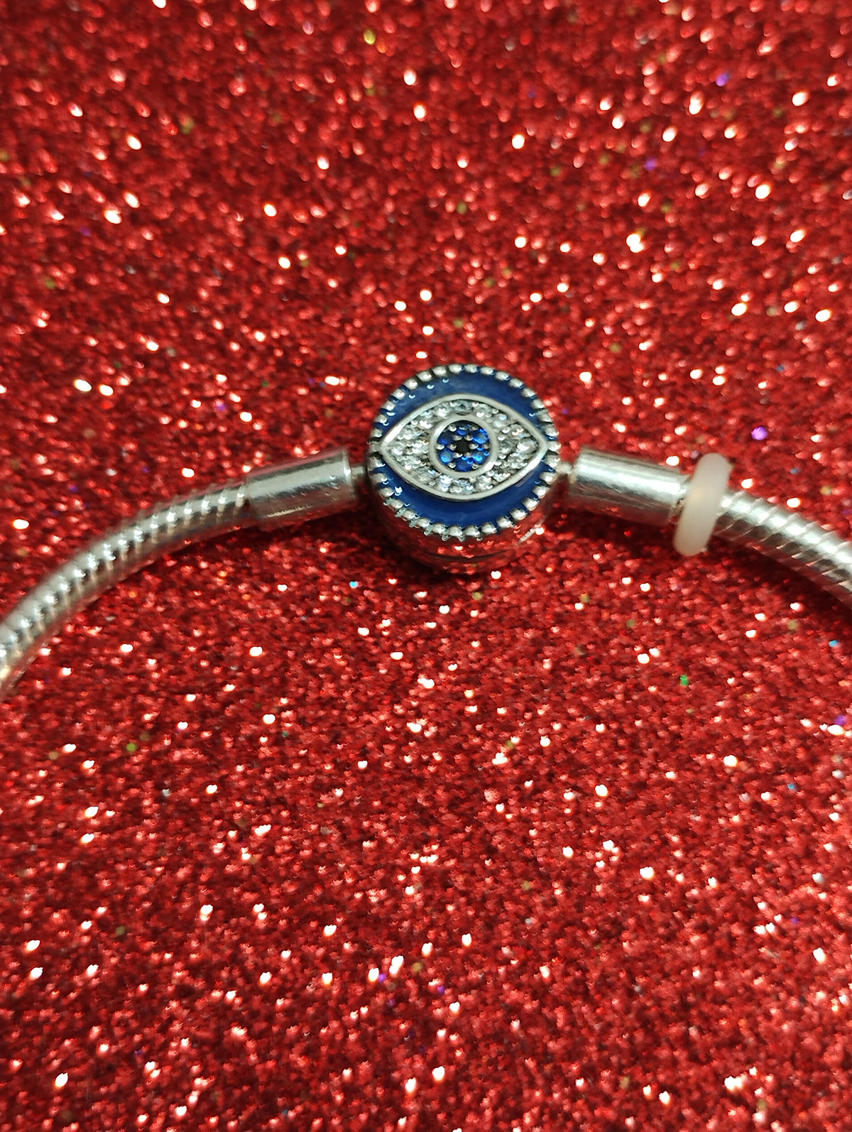 Brazalete Ojito Azul (Plata)