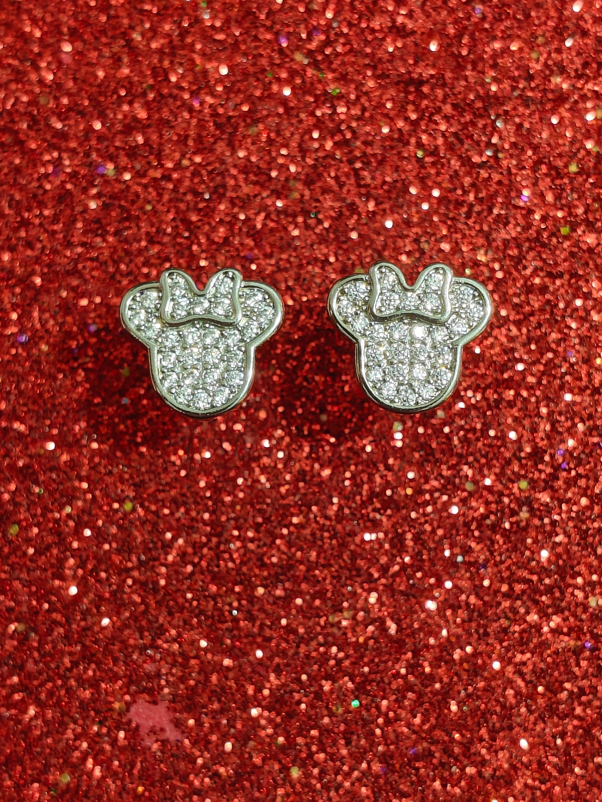 Aretes Minnie con cristales