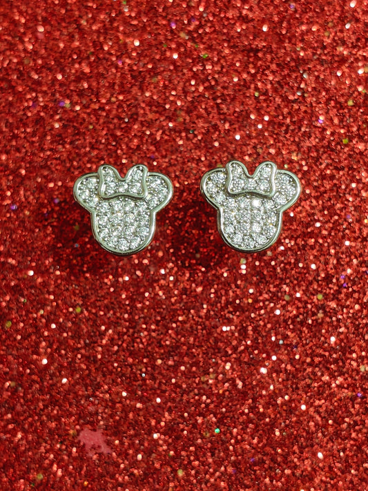 Aretes Minnie con cristales