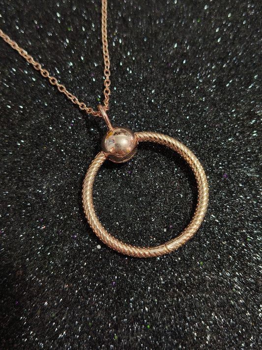 Collar para charms redondo gold rose